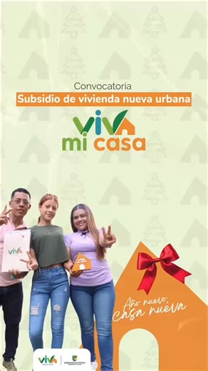 VIVA Antioquia on Instagram: "🏠✨ El sueño de tener casa propia sí es posible. En VIVA seguimos abriendo puertas para que más familias accedan a un subsidio de vivienda nueva urbana y den el paso hacia una vivienda digna y segura. 📣 Conoce los requisitos, postúlate y haz realidad ese proyecto que tanto has esperado. Cuando una vivienda se construye con oportunidades, el futuro se ve mejor. 💚 #VIVAMiCasa #SubsidioDeVivienda #ViviendaNueva #SueñosQueSeTransforman #VIVA"