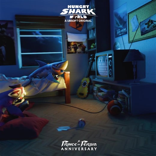 Happy birthday to Prince of Persia who are celebrating their 35th Hungryversary. While we swim a bit in nostalgia, we wish them a great feast! Join us and share your Prince of Persia nostalgia and stories using #princeofpersia | Hungry Shark