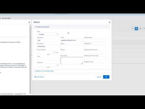 Creating Salesforce Records from Emails