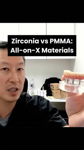 Thinking about All-on-4 / All-on-X teeth? The “teeth” (prosthesis) material matters a lot—for cost, stain resistance, breakage risk, and how long it stays looking great. Here’s the simple breakdown: 🦷 Option 1: PMMA / Acrylic (plastic) • This is what you typically go home with the day of surgery (temporary). • Can chip, crack, stain, and collect plaque while you heal. • Some ads push this as the “final” to look cheaper… but it often turns into repairs, broken teeth, and frustration. 🦷 Option 2