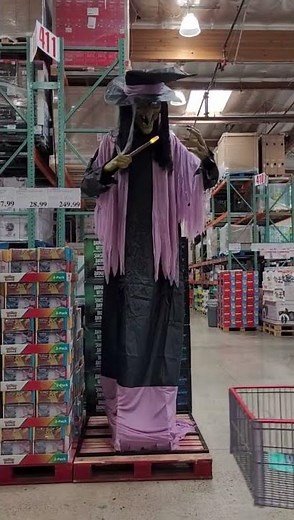 Purple Towering Witch Animatronic Halloween 2023 Costco