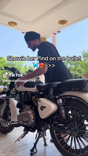 Showing her Pind on the Royal Enfield - Funny Brake Prank ❤️😂