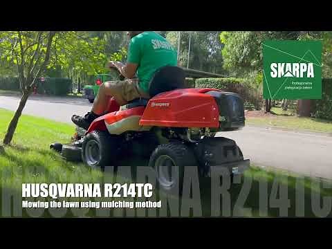 Lawn mulching with the brand new Husqvarna R214TC rider