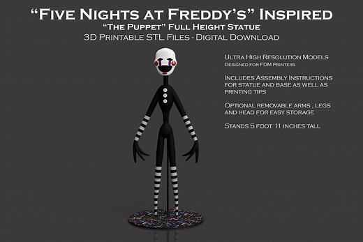 FNAF the Puppet Statue STL 3D Model and Instructions (digital Download) - Etsy