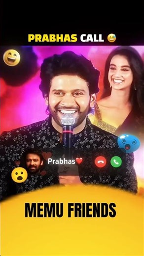 Naveen Polishetty Funny Call to Prabhas 😂 #prabhas #naveenpolishetty #shorts