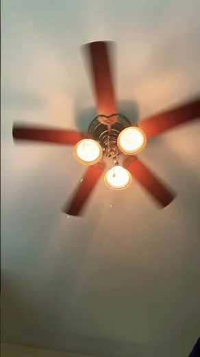 Incredible footage of a ceiling fan spinning