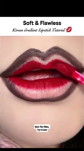 Korean Gradient Lipstick Tutorial| Soft & Flawless Ombre Lips #GlamNotes #KoreanMakeup #GradientLips