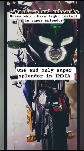 Unseen modification in headlight of super splendor #splendormodified #splendor #shorts #shortvideo