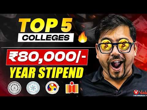 TOP 5 Colleges in India with ₹80K Stipend Per Year😱 | ISI, CMI, NISER, IISER | Harsh Sir