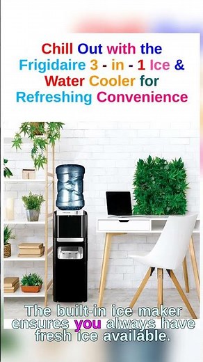 Elevate Your Beverage Experience with the Frigidaire 3in1 Ice Water Machine.
