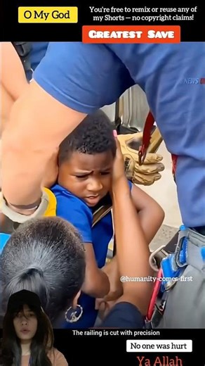 Ya Allah ☝️ Greatest Save.😱❤️💯#shorts #short #status #respect Child Trapped in Railing