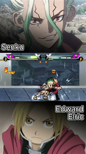 Senku vs Edward Elric #anime #gaming