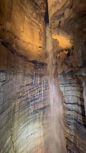 Ever been on a Cascade Cave tour? If not, you need to! 💧✨ The underground waterfall is a fan favorite on our guided Cascade Cave Tours—and it’s all thanks to limestone. Rainwater seeps through cracks in the rock above, slowly dissolving the limestone and carving natural pathways. When that water reaches an opening inside the cave, it flows downward to form this stunning waterfall. The best part? This waterfall never dries up and stays at a fairly consistent flow year-round—though you’ll really 