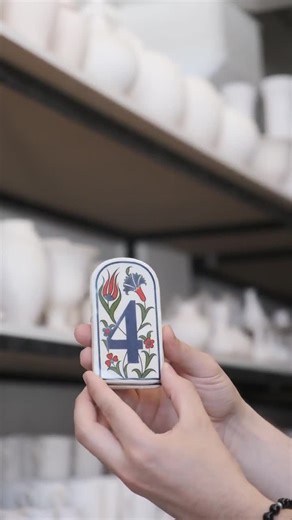 Handmade Ceramic House Number Tile: Turkish Tulip Design Door Numburs - Etsy