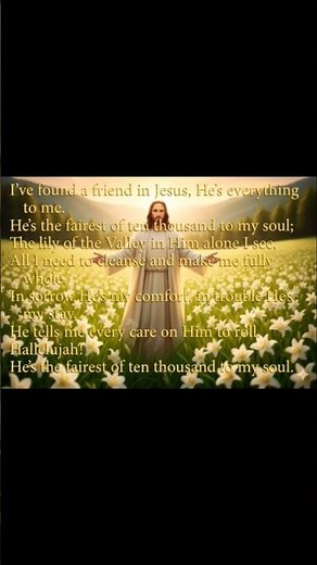 I’ve found a friend in Jesus, He’s everything to me song 🎵 with lyrics #jesuschrist #chrismassong