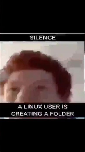 Silence, a linux user is creating a folder