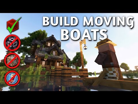 [Tutorial] Building a MOVING Fishing Boat in Minecraft 🚣 - Buildstone