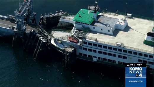 Ferry crash causes chaos for passengers on board and prompts long waits for others