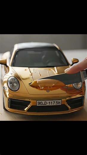 Golden Porsche 911 ASMR – Satisfying Sportscar Scraping