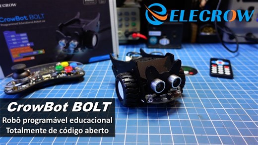 CrowBot BOLT – Plataforma de aprendizagem fácil de eletrônica e programação de código aberto