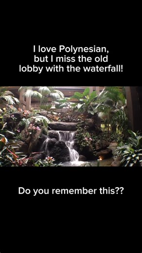 Disney Mouse House on Instagram: "Who remembers the old lobby at the Polynesian resort with the waterfall?! I miss it 😢 #waltdisneyworld #polynesian #waterfall #disney #disneygram"