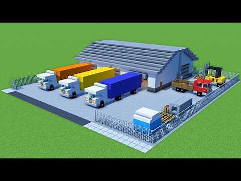Minecraft Tutorial: How To Make A Warehouse | Including Interior