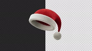 Floating Santa hat animation - 4K