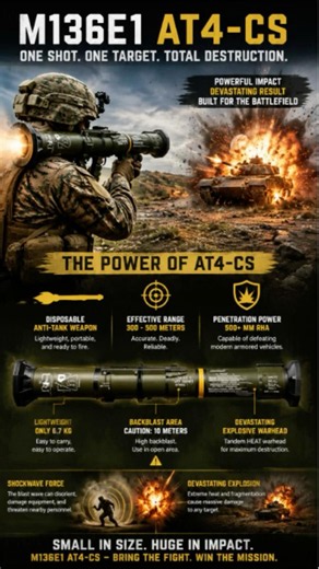 M136E1 AT4-CS: The Blast That Stops Armor