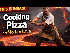 He Cooks Pizza on Molten Lava Inside a Volcano (This Is Insane)