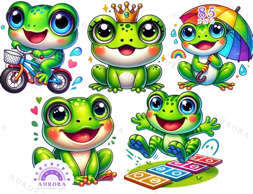 66 Frog Clipart PNG Bundle, Sublimation Files for Shirts, Mugs, Stickers, Instant Download - Etsy