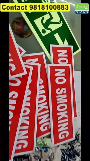 No smoking sign, No smoking signage, No smoking sign board, Fire exit sign