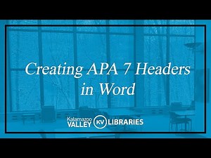 Creating APA 7 Headers in Word