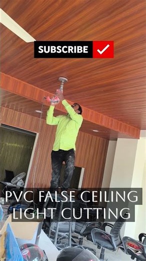 Pvc false ceiling light💡 cutting ✂#home #falseceiling #interiordesign #pop
