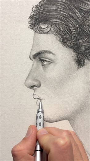 Tutorial on how to draw a profile portrait of a young man ✍️ | Keith Nunes