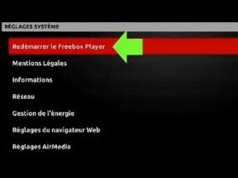 Redémarrer freebox player révolution
