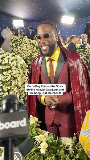 Burna Boy Shares the Story of His Ozwald Boateng Designed Outfit At the 2025 Met Gala #Shorts
