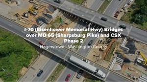 1.2K views · 11 reactions | Work on the I-70 (Eisenhower Memorial Hwy) Bridges over MD 65 (Sharpsburg Pike) and CSX Phase 2 continues into 2022. Check out this video for birds-eye views and head over to the project portal page here: https://bit.ly/I70MD65 for more information. | Maryland State Highway Administration | Facebook