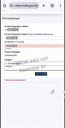 Tutorial Lengkap Isi Borang Permohonan UPU Online