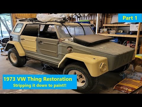1973 VW Thing Restoration Part 1 | Stripping it down to paint!