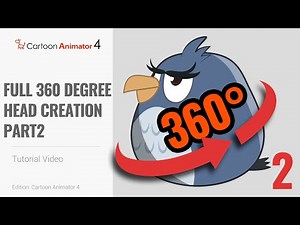 Cartoon Animator 4, 360 Head Tutorial - Full 360 Degree Head Creation Part 2