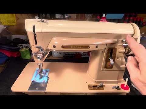 EASIEST, SIMPLEST NEWBY SEWING MACHINE EVER MADE-SINGER SLANTAMATIC 404-STATE OF THE ART (video 471)