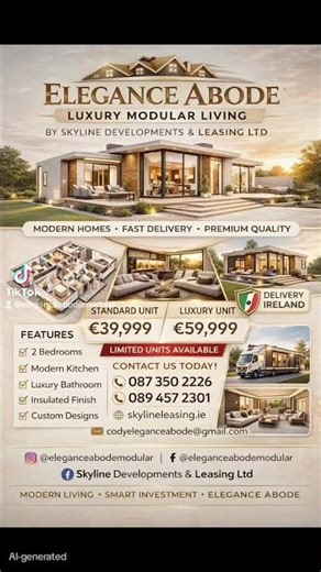 Luxury Modular Homes From €39,999 – Delivered Anywhere in Ireland 🇮🇪