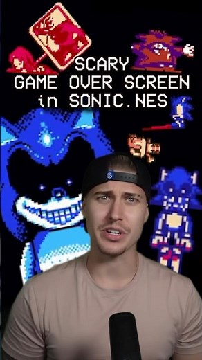 SCARY SONIC.NES GAME OVER SCREEN #shorts #sonic #exe #sonicexe #horror #gameover #tails #knuckles