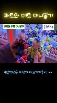 패트와 매트 미니뽑기 #인형뽑기 #미니뽑기 #패트와매트 #패트 #매트 #키링뽑기