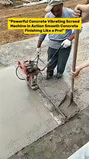 "Powerful Concrete Vibrating Screed Machine in Action | Smooth Concrete Finishing Like a Pro!"