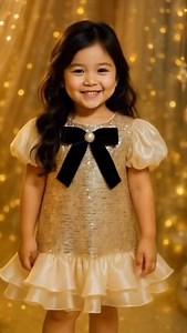 ✨ Sparkle like a little holiday star✨ Our new Alessia Dress captures the magic of the season with its shimmering gold sequins, classic puff sleeves, and soft layered ruffles — creating a look that’s timeless, graceful, and beautifully refined.💫 🛍 Don’t miss this enchanting couture piece — shop now before it’s gone! #LassieAndLaddie ALESSIA👉https://lassieandladdie.com/products/alessia-lumiere-ruffle-dress-silver-cream-copy?_pos=2&_sid=6127dc2bf&_ss=r | Lassie & Laddie