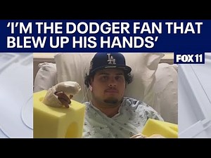 Dodgers fan loses fingers to firework and needs 3rd surgery, his dad says