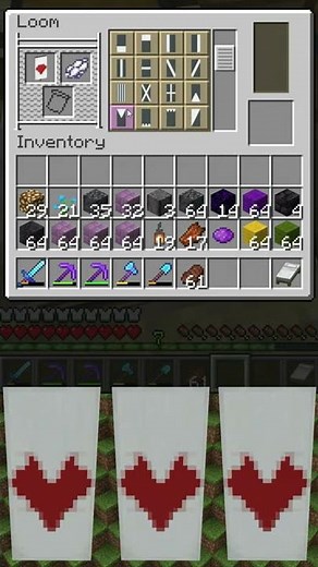 Minecraft: How to Make a Valentines Day Heart Banner - Tutorial