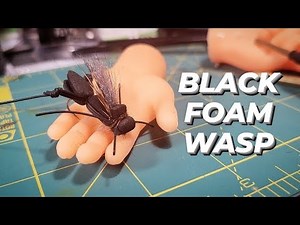 Black Foam Wasp - Easy Summer Terrestrial Fly Patterns for Bass and bluegill