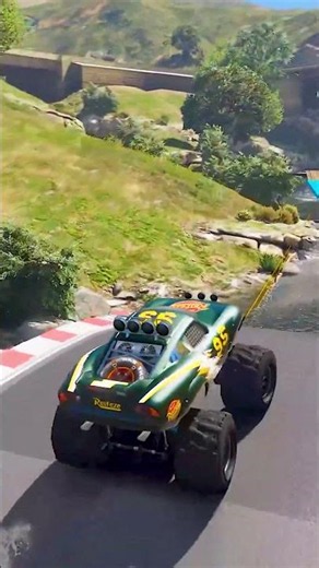 MONSTER LIGHTNING MCQUEEN CARS ON THE WATERFALL COURSE | GTA 5 MODS
